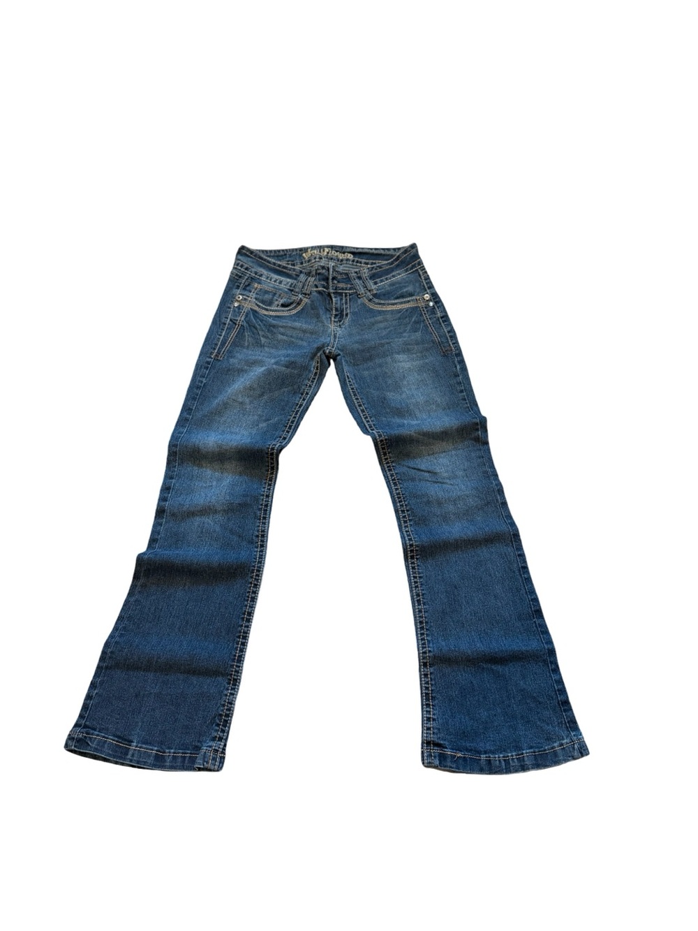 Y2K Wallflower Indigo Flared Wide-Leg Jeans